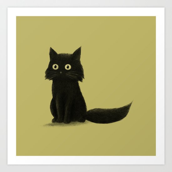 Sitting Cat Art Print