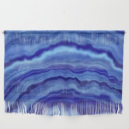 Blue Agate Texture 02 Wall Hanging