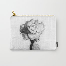 The woman with the head of a rose - Christy Turlington Carry-All Pouch | Illustration, Graphite, Thewoman, Drawing, Patrickdemarchelier, Rose, Rosehat, Other, Christyturlington, Flowerhat 