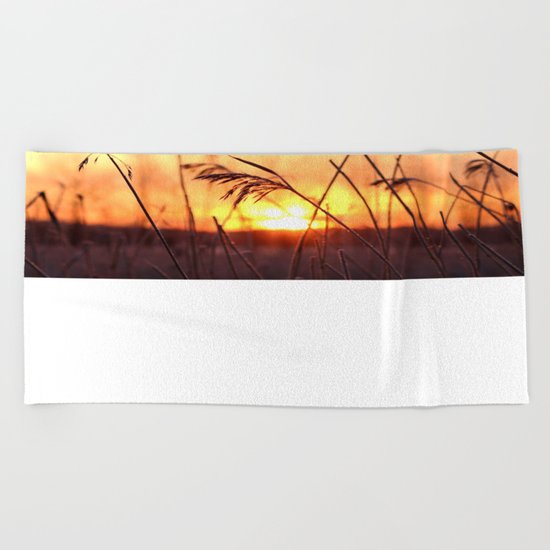 Winter Sunrise Beach Towel
