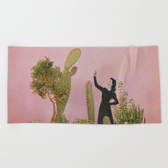 The Wonders of Cactus Island Beach Towel
