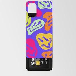 Squished smiley faces neon  Android Card Case