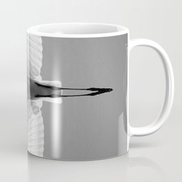 Wings of an Egret in Mid-flight black and white photography - black and white photographs Coffee Mug