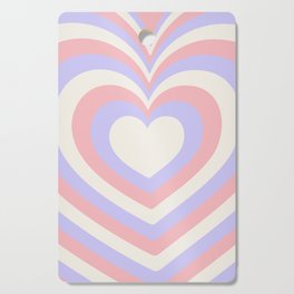 Pink & Purple Latte Hearts Cutting Board
