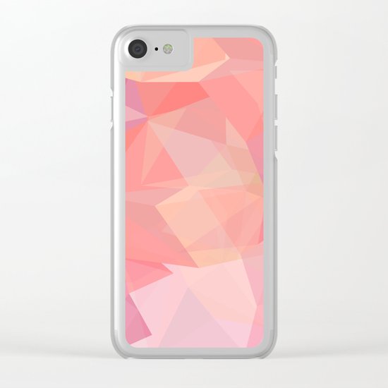 autumn color polygon background Clear iPhone Case