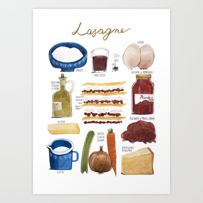 Lasagne Art Print