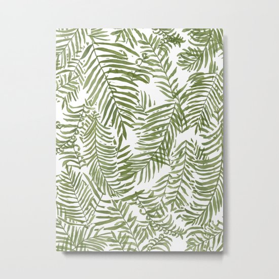 Areca Palm Pattern Metal Print