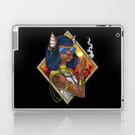 Egyptian Goddess Bastet Hippie Laptop Skin