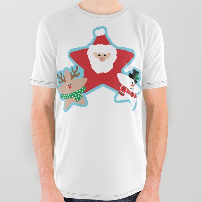 Christmas trio All Over Graphic Tee