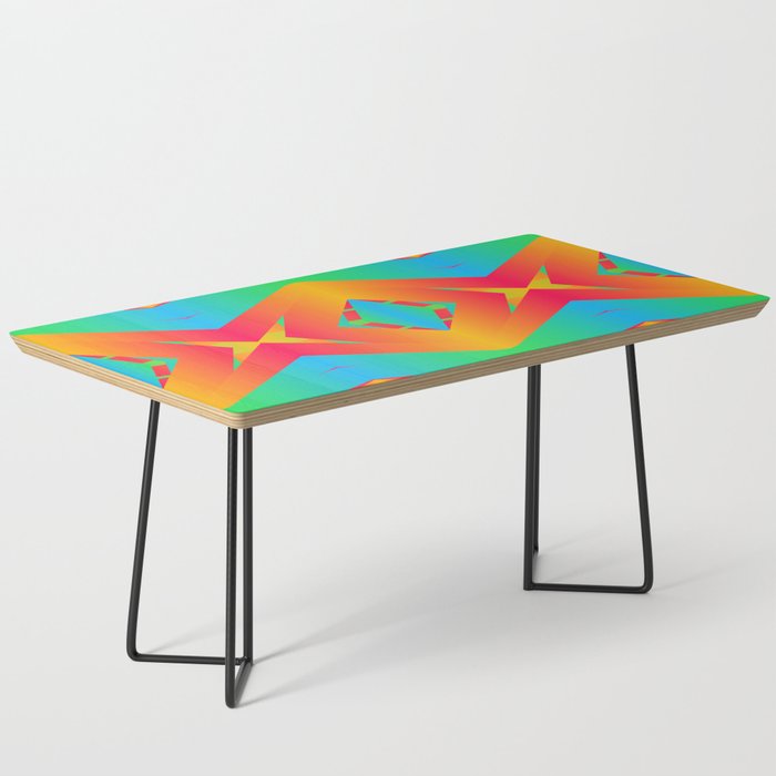 Orange and Green Pattern Coffee Table