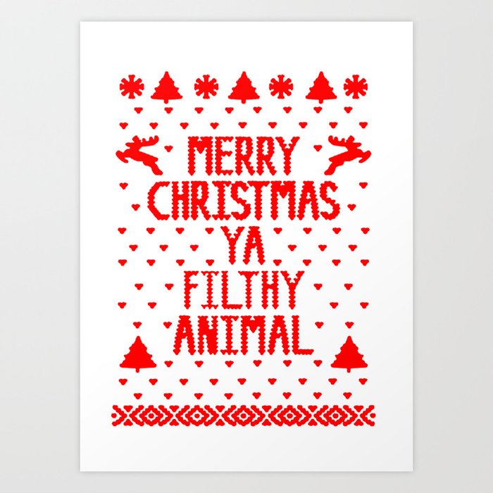 IKEA RIBBA Box Frame Personalised Vinyl Wall Merry Christmas You Filthy Ani...