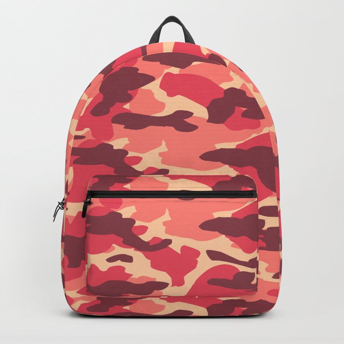 Red sales camo backpack