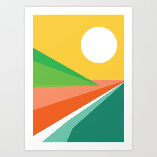 The beach Art Print