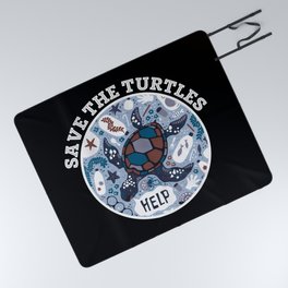Save The Turtles Picnic Blanket