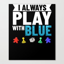 Board Game Tabletop Gamer Family Table Meeple Canvas Print