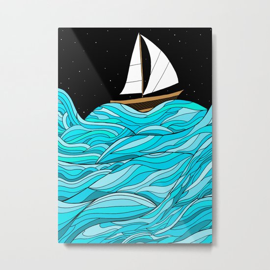 Night Sea Metal Print