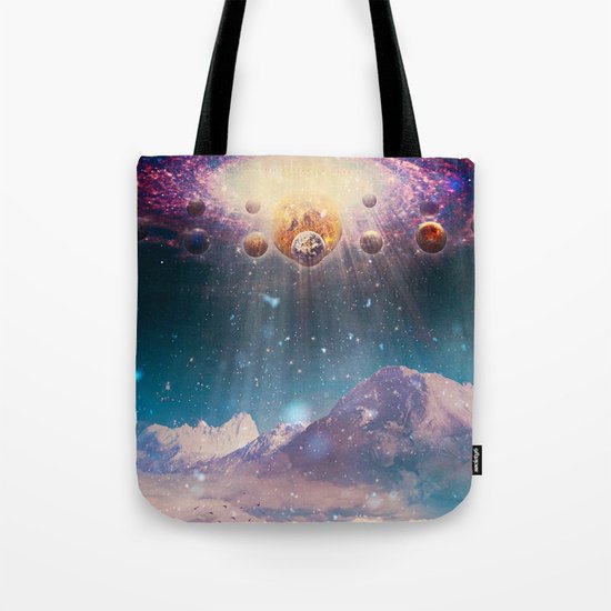 Descending worlds Tote Bag