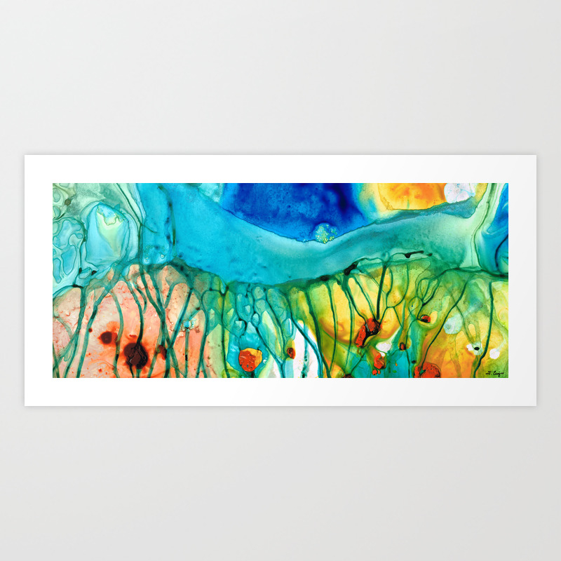 Abstract Art Journey To Color Sharon Cummings Art Print By Sharoncummings Society6