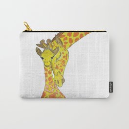 Embossed Mother & Baby Giraffe Carry-All Pouch