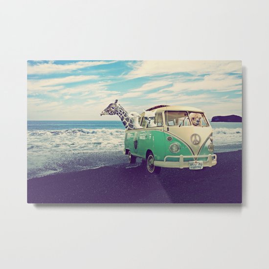 NEVER STOP EXPLORING THE BEACH Metal Print