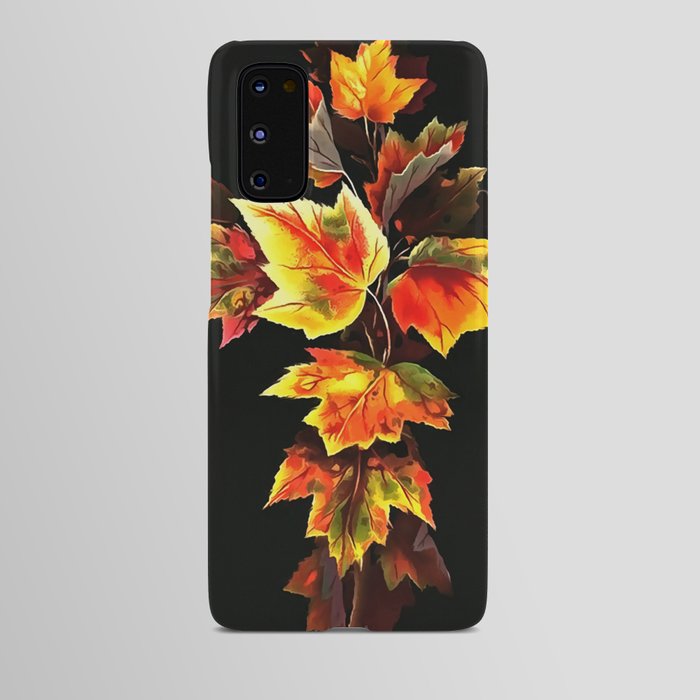 Christian Cross of Autumnal Leaves Acrylic Art Android Case
