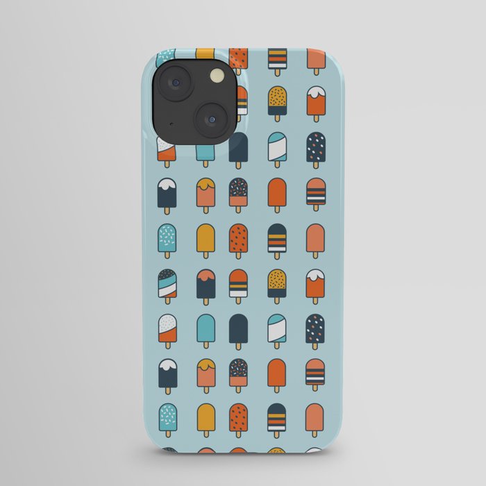 Popsicles blue background iPhone Case
