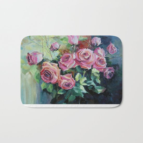 Bouquet of roses Bath Mat