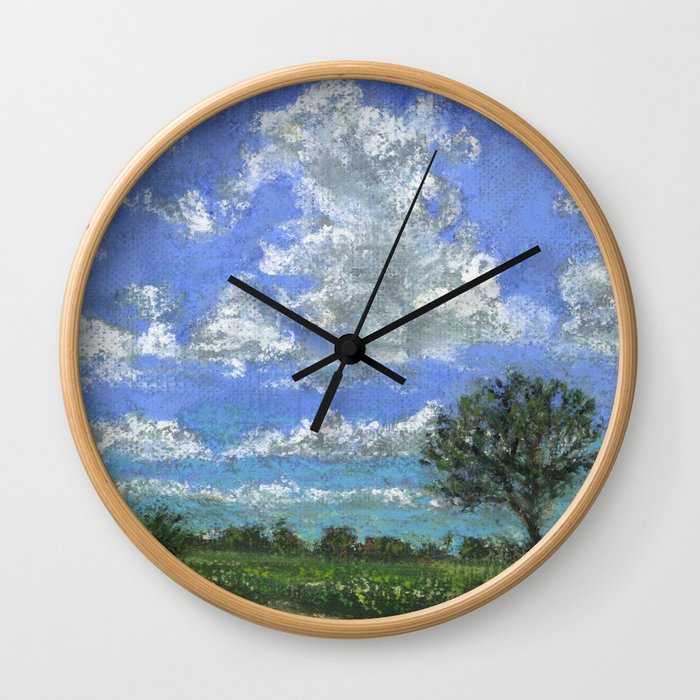 Clouds by The Road Wall Clock