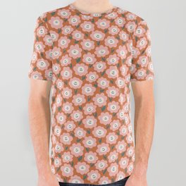 Happy Daisy Flower Copper Blush All Over Graphic Tee
