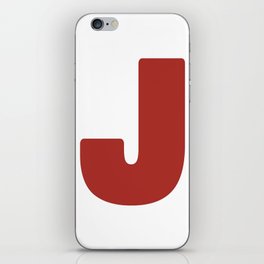 J (Maroon & White Letter) iPhone Skin