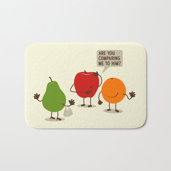 Like Apples and Oranges Bath Mat