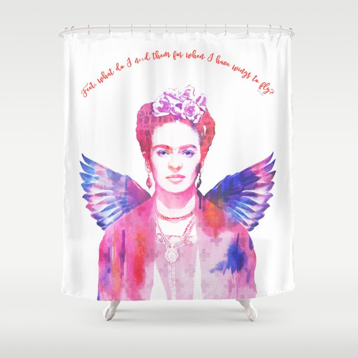 Winged Frida Shower Curtain