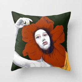 Red flower  Throw Pillow