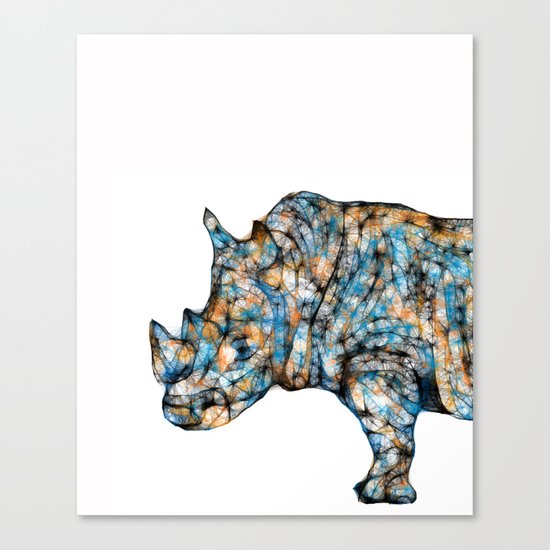 Rhino-no text Canvas Print