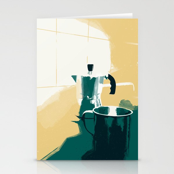 morning coffee Stationery Cards