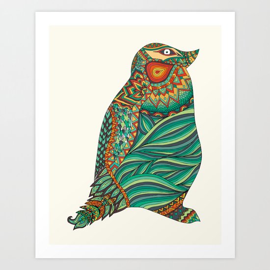 Ethnic Penguin Art Print