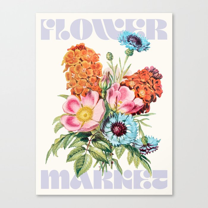 Flower market Canvas Print