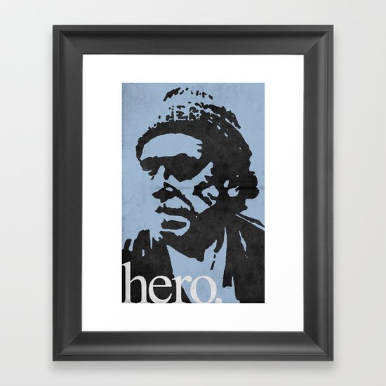 Charles Bukowski - hero. Framed Art Print