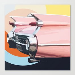 Cotton Candy Pink Car Canvas Print