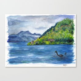 Loch Ness (with Nessie) Canvas Print