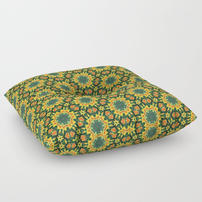 Sunflower Pattern Floor Pillow