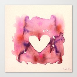 Watercolor Heart Canvas Print