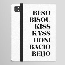 Kiss languages black and white artwork iPad Folio Case