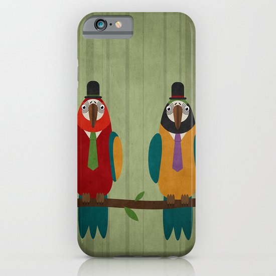 Suited parrots iPhone & iPod Case