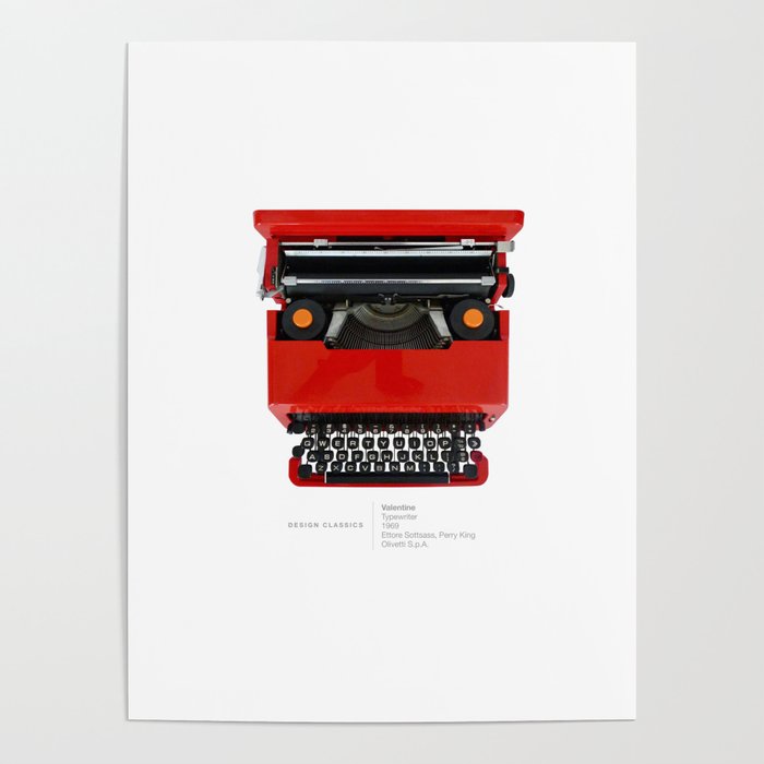 Olivetti Valentine typewriter Poster