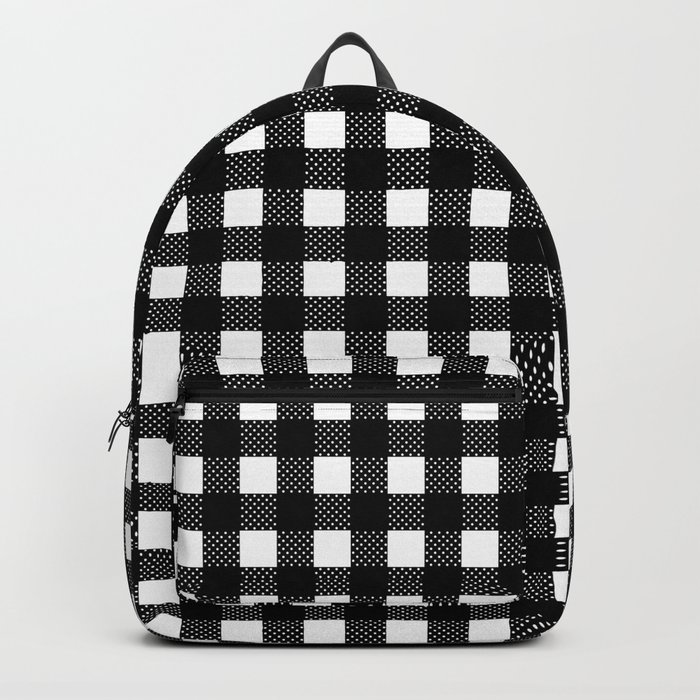 Classic Gingham Black and White - 14 Backpack