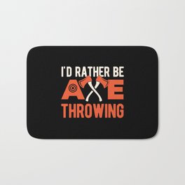 Axe Throwing Funny Bath Mat