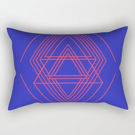 Expanse - Blue and Red Rectangular Pillow