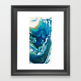 Blue Agate Waters Framed Art Print