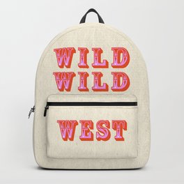 WILD WILD WEST Backpack | Happy, Curated, Dallas, Orange, West, Bright, Simple, Cowboy, Pink, Austin 